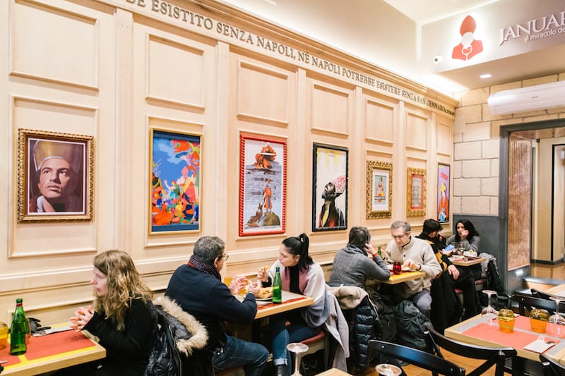 Customers have lunch at Janarius, photo by Gianni Cipriano and Sara Smarrazzo