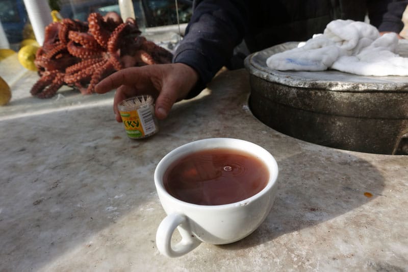 Lello's octopus broth, photo by Ansel Mullins