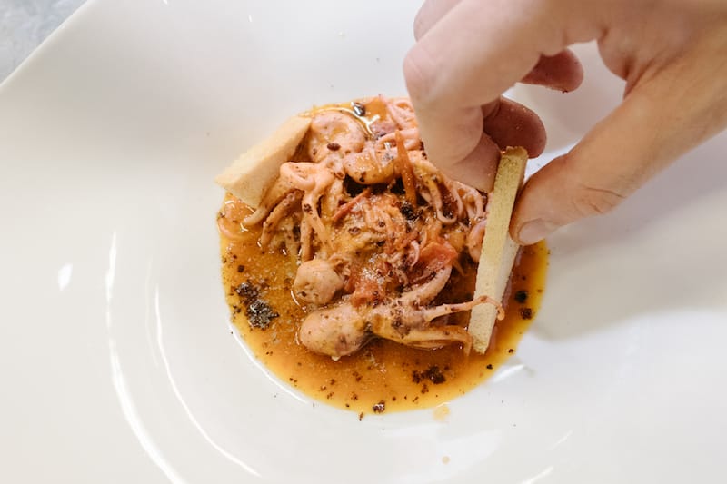 Baby squid at Mimì alla Ferrovia, photo by Carlo Rainone