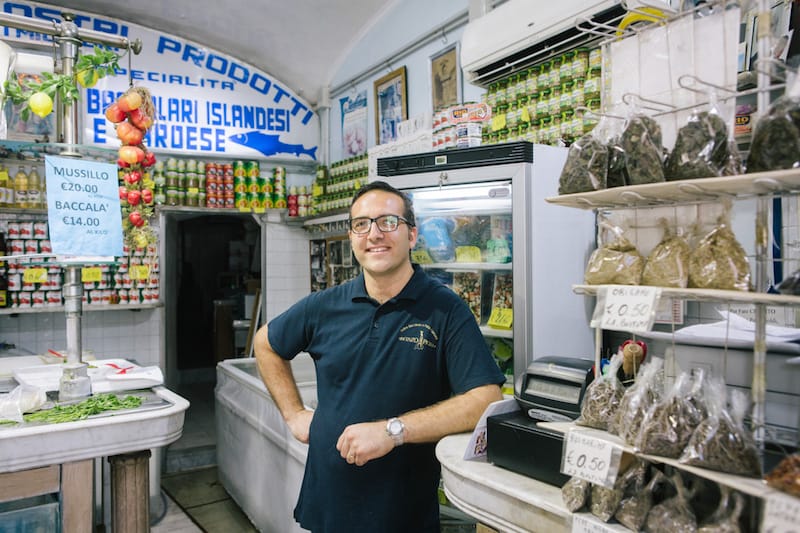 Vincenzo Apicella at Antica Baccaleria Porta Capuana, photo by Gianni Cipriano and Sara Smarrazzo