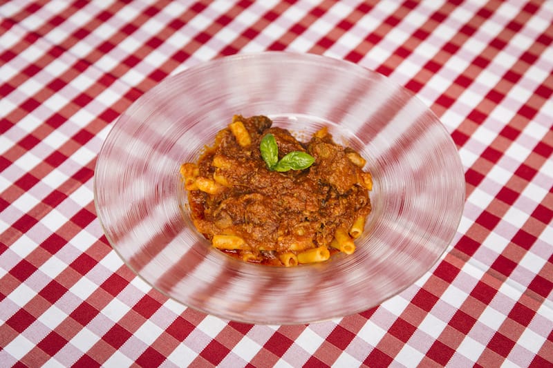 Ragù with ziti at Tandem, photo by Gianni Cipriano and Sara Smarrazzo