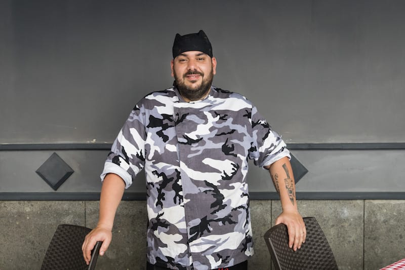 Francesco Cancelliere runs the kitchen at Trattoria Pizzeria Caravaggio, photo by Gianni Cipriano and Sara Smarrazzo