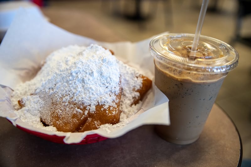 Beignets and Vietnamese iced coffee , photo by James Cullen