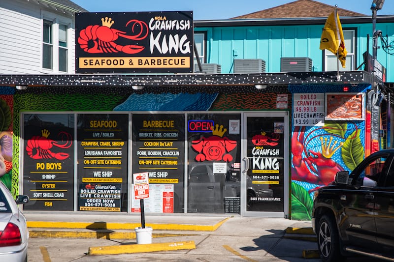 The new brick and mortar front of NOLA Crawfish King, photo by James Cullen
