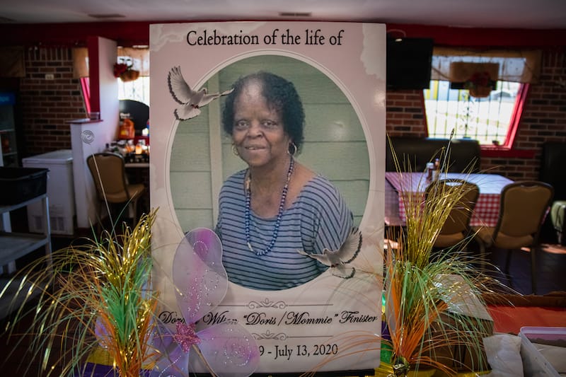 Tribute to Doris Finister, original owner of Two Sistas ’N Da East, New Orleans, photo by James Cullen