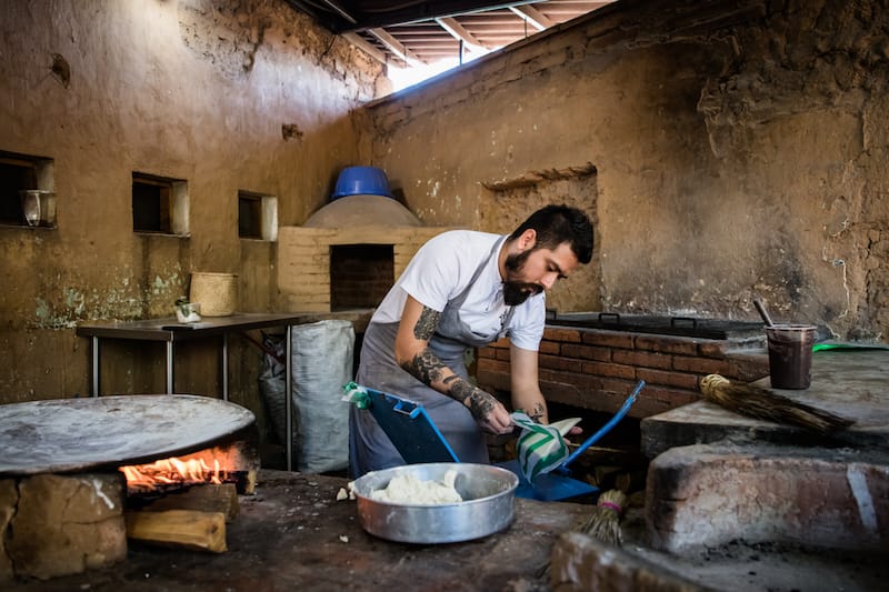 Miguel Mijangos, head chef and co-owner of Ancestral, at work in the kitchen, photo by Jalil Olmedo