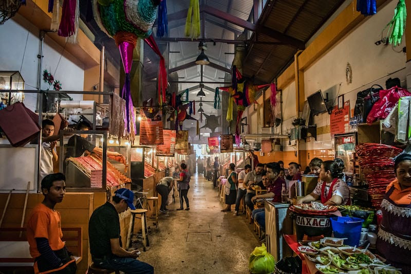 The “Hall of Smoke” in Oaxaca’s Mercado de 20 Noviembre, photo by Jalil Olmedo
