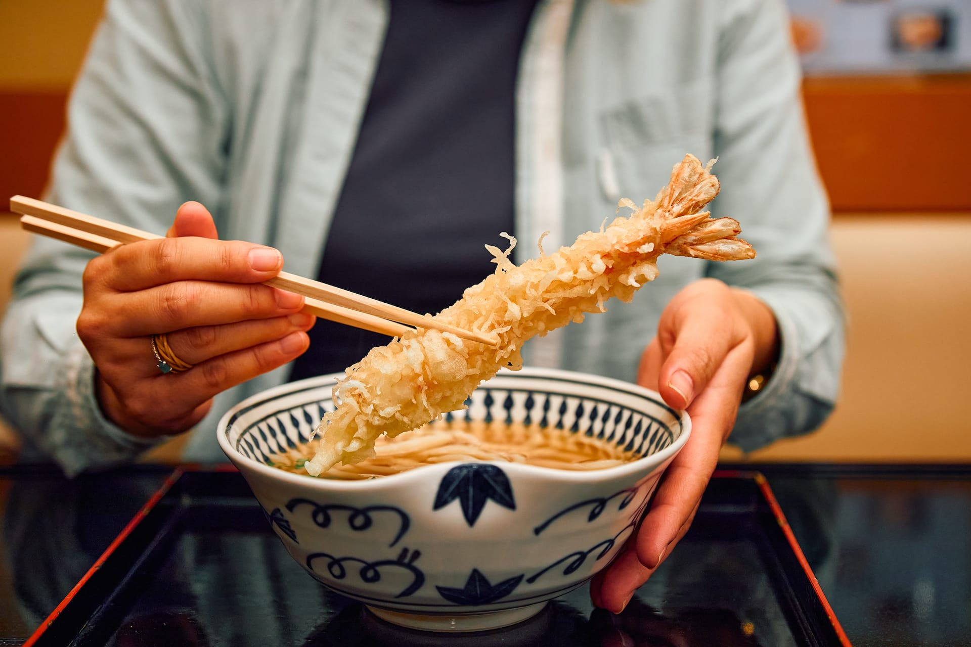 fried shrimp udon
