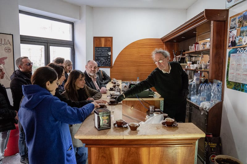 Customers at the bar at Bar del Corso, photo by Ségolène Bulot