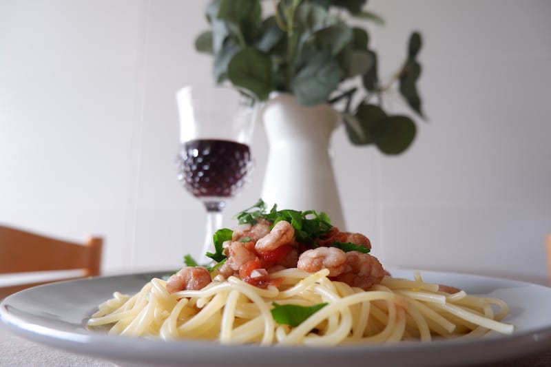 Pan-fried shrimp in a Port wine glaze, photo by Cláudia Brandão Cooking with Port Wine