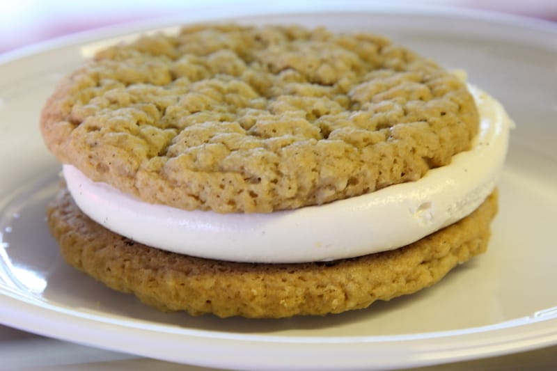 The oatmeal marshmallow sandwich cookie at Rudy’s Bakery & Café, photo by Dave Cook
