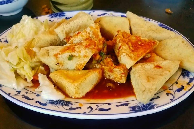 Stinky tofu at Taiwanese Gourmet, photo by Esneider Arevalo