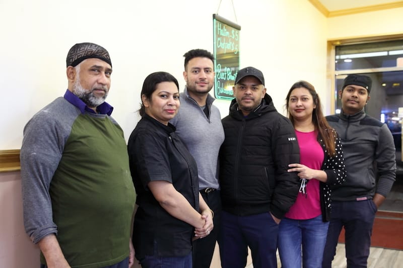 The owners and staff of Boishakhi in Ozone Park, photo by Dave Cook
