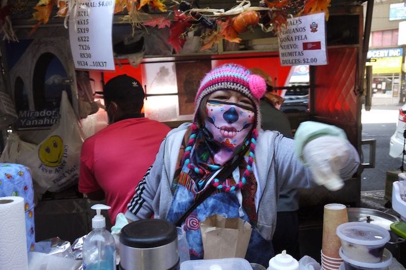 Doña Fela, a beloved street vendor in Queens, photo by Esneider Arevalo