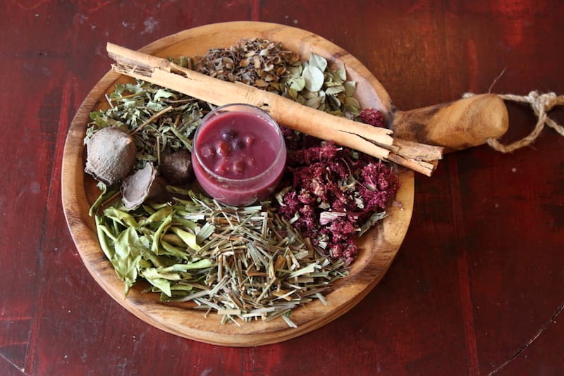 The colada morada and its ingredients at Leticias, photo by Dave Cook