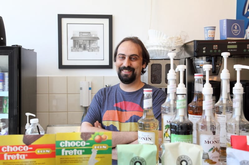 Panagiotis Peikidis, the owner of Cafe Boulis in Astoria, Queens, photo by Dave Cook