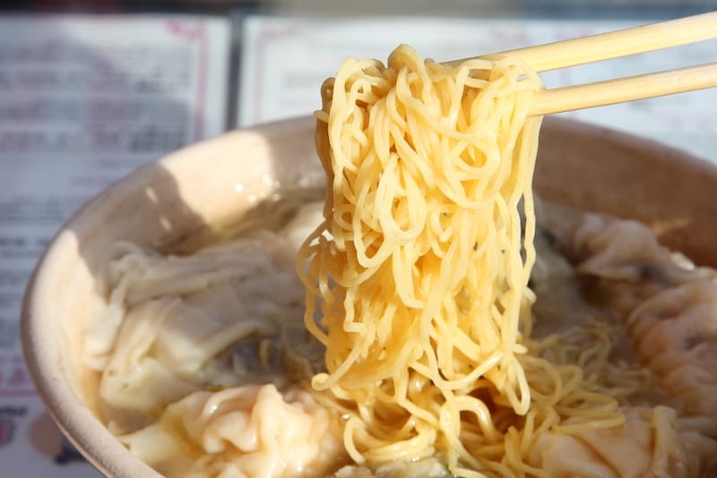 Beef stew and egg noodles at Maxi's Noodle, photo by Dave Coo