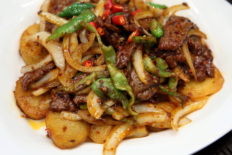 Beef and potatoes at Nha Sang, photo by Dave Cook
