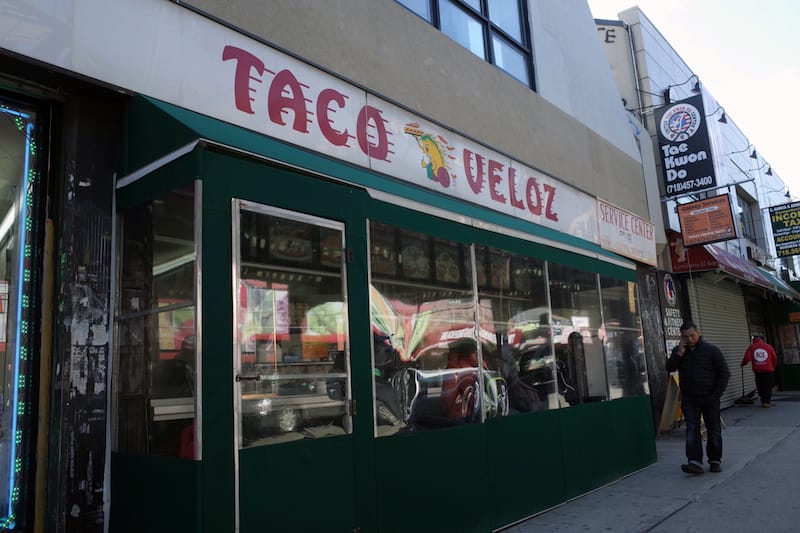 A stop on our taco crawl with Steven Alvarez, photo by Yigal Schleifer