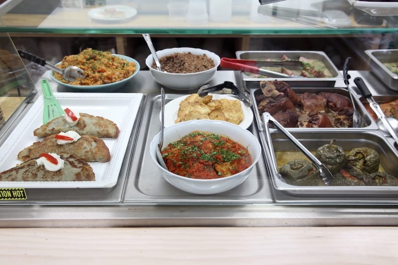 The buffet at Varenyk House, photo by Dave Cook