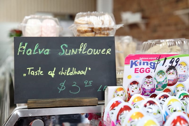 Sunflower halva, a taste of childhood, on display at Varenyk House, photo by Dave Cook
