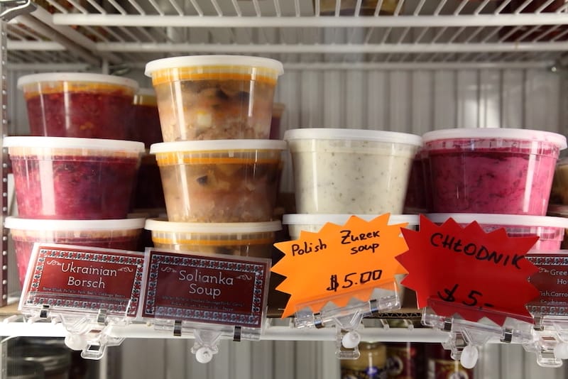 Soups at Varenyk House, photo by Dave Cook