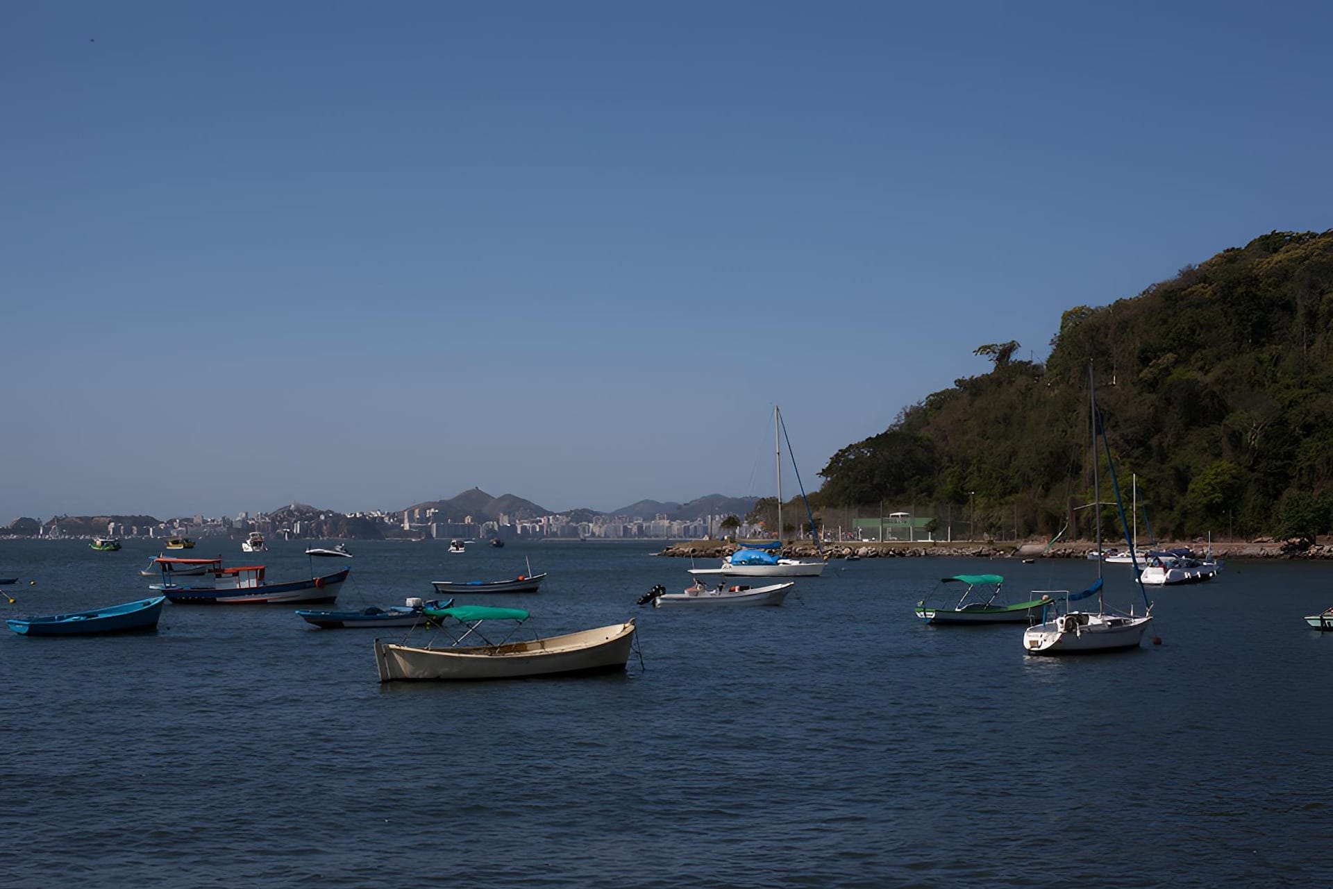 a view of boats on the water in Rio