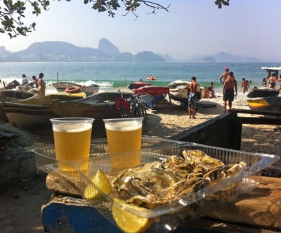 Oysters from the fishermen's market on Copacabana beach, photo by Juarez Becoza