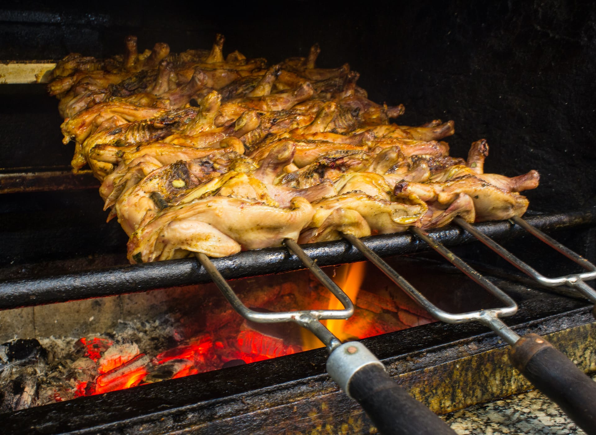 chicken on a grill