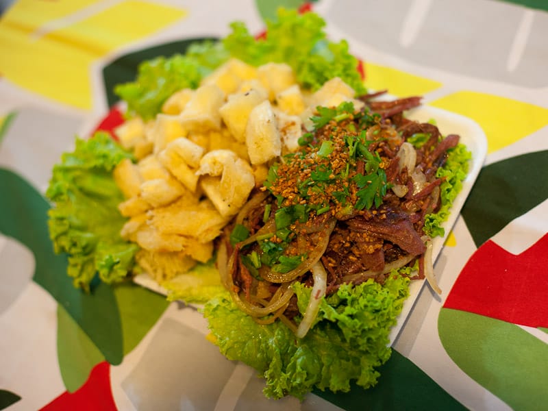 Aipim com carne seca at Clube Renascença, photo by Nadia Sussman