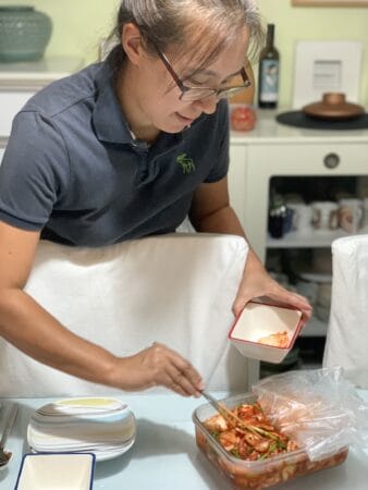 Jooyoung, a talented South Korean home cook and kimchi guru, photo by Jamie Barys