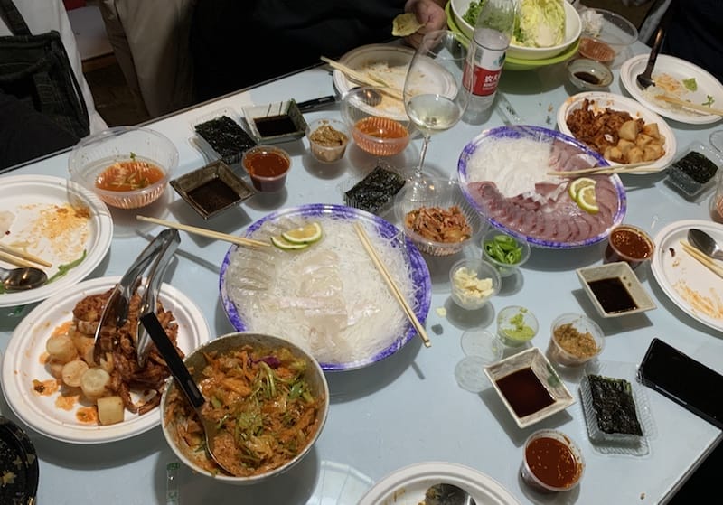 Transported to Seoul at Jooyoung’s dinner table, photo by Jamie Barys