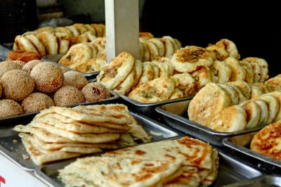 A selection of pancakes and flatbreads, photo by UnTour Shanghai
