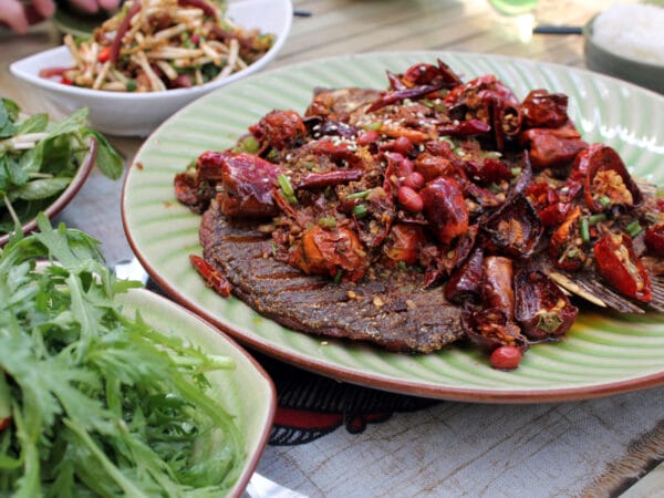 Miao barbecued tilapia at Lotus Eatery, photo by UnTour Shanghai