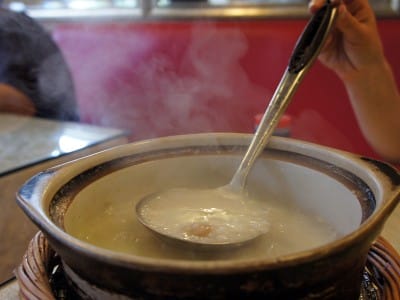 Rice porridge (zhou) at Wangji Chaozhou Shaguo Zhou, photo by UnTour Shanghai