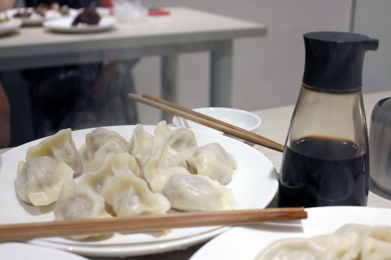 Mackerel dumplings at Wenxiang Manchurian Dumpling House, photo by Jamie Barys