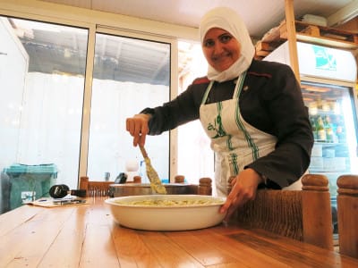 Ibtissam, a Syrian woman who works in the UNHCR cafeteria in Beirut, photo by Dalia Mortada