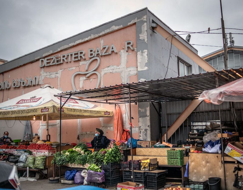 The “new” Dezerter Bazaar building in Tbilisi, photo by Justyna Mielnikiewicz Deserter’s Bazaar Tbilisi