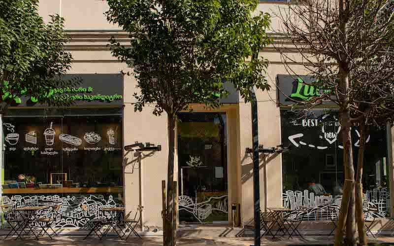 The lovely street front of Lui Coffee, photo by Pearly Jacob