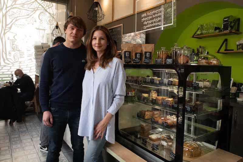 Illia Mishchenko and Uliana Shaportova of Lui Coffee, photo by Pearly Jacob