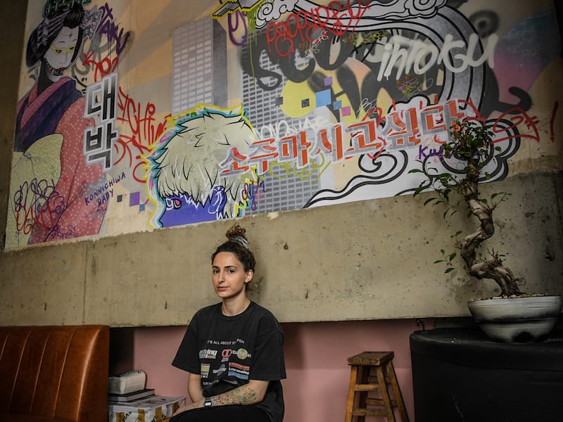 Ana Dundua in Pepperboy, the restaurant she was forced to close during the pandemic, photo by Justyna Mielnikiewicz