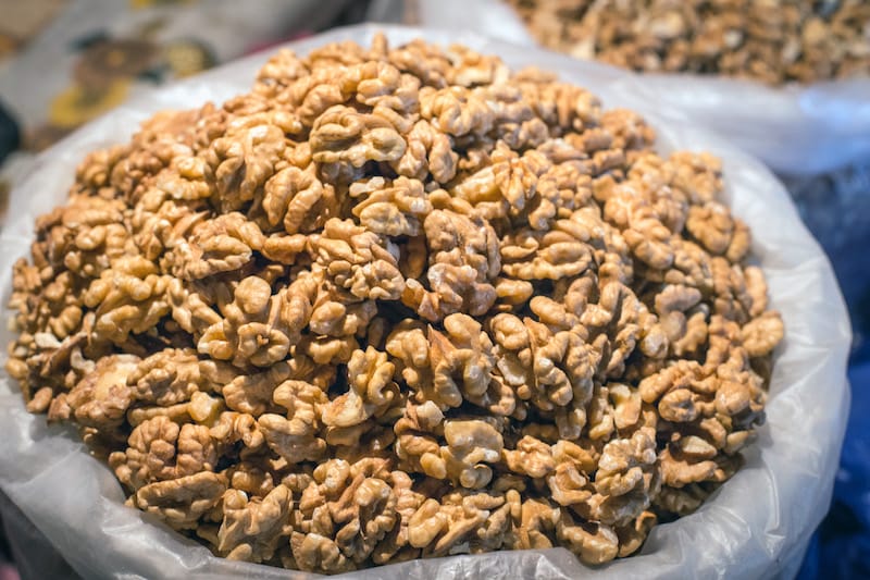 Walnuts are an integral ingredient in satsivi, photo by Paul Rimple walnuts satsivi georgia