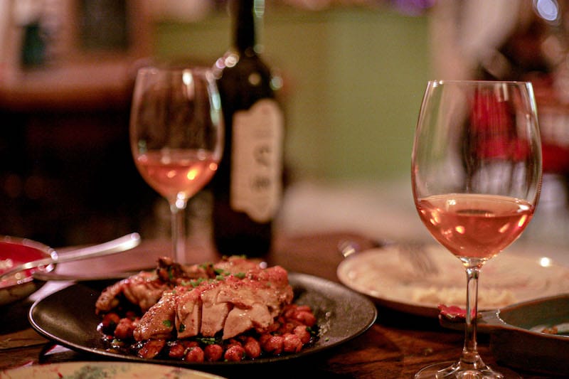 A meal at Terracotta in Tbilisi, photo by Irina Karabishidi