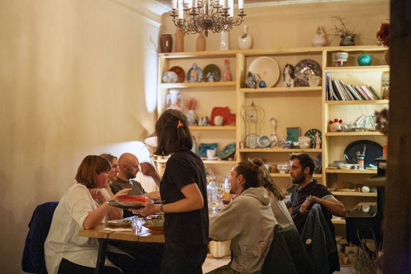 Oftentimes, Tata and Anna’s friends come to Terracotta to give them a raucous, helping hand, photo by Irina Karabishidi