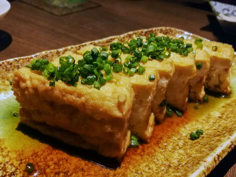 Fried tofu, photo by Phoebe Amoroso