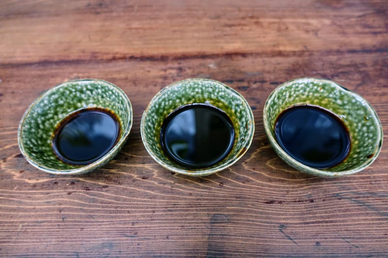 Different type of soy sauce produced in Yuasa, photo by Lily Crossley-Baxter