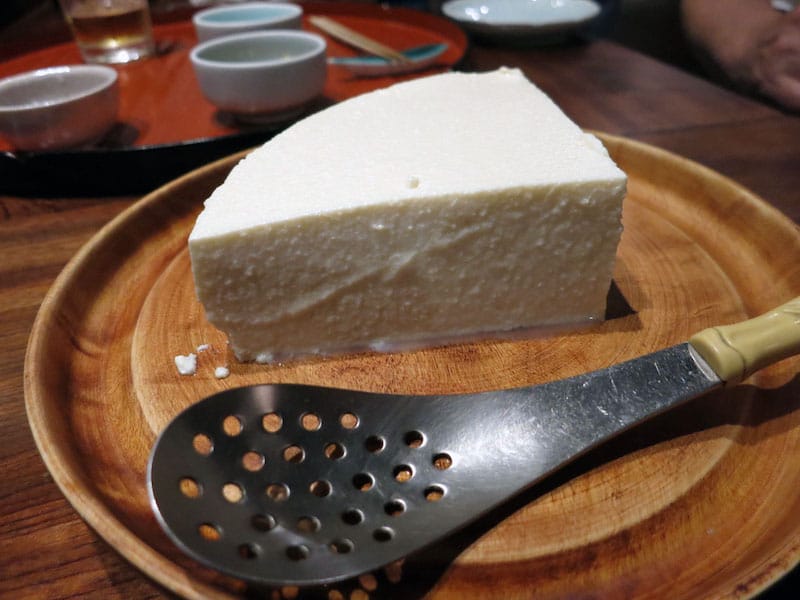 Silky tofu served as simply as possible at Tousuiro, photo by Fran Kuzui